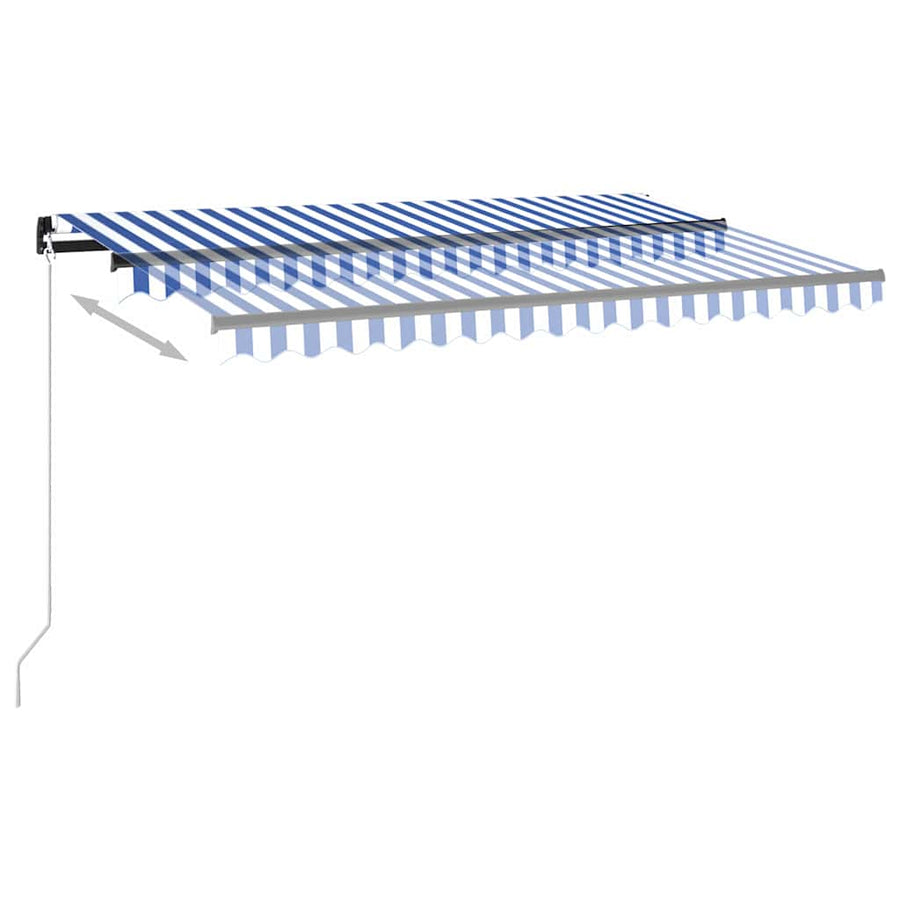 Automatic Retractable Awning 400x300 cm Blue and White