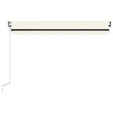 Automatic Retractable Awning 400x300 cm Cream - Side View