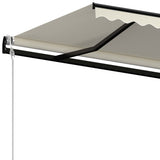 Automatic Retractable Awning 400x300 cm Cream - 45-Degree Angle