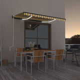 Automatic Awning with LED&Wind Sensor 300x250 cm Yellow/White
