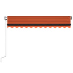 Automatic Awning with LED&Wind Sensor 300x250 cm Orange/Brown