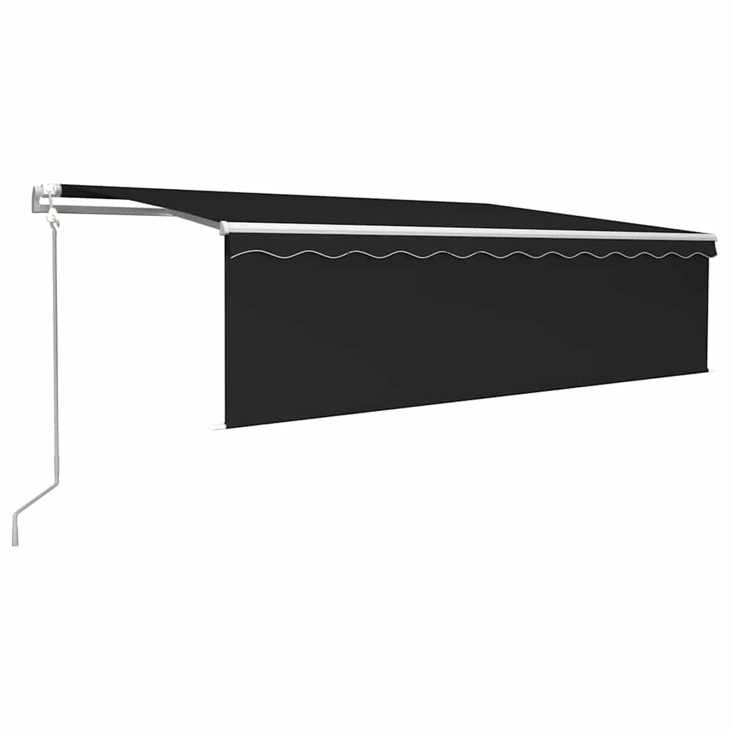 Automatic Retractable Awning with Blind 5x3m Anthracite