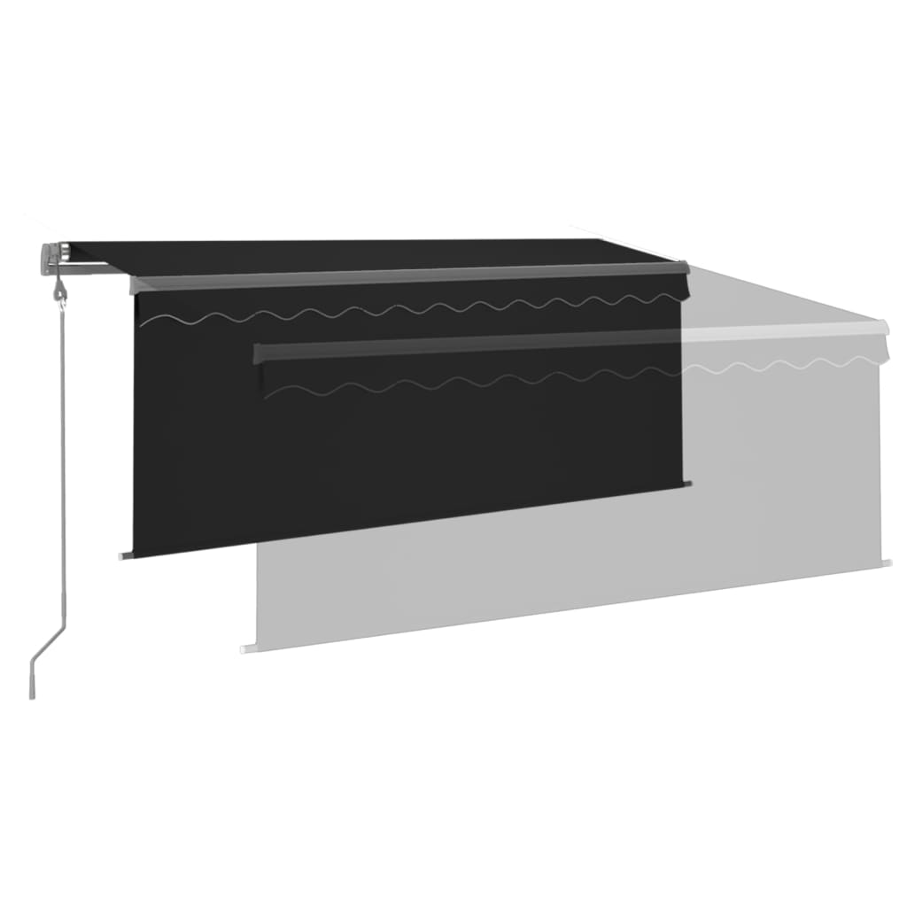 Automatic Retractable Awning with Blind 3x2.5m Anthracite