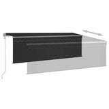 Automatic Retractable Awning with Blind 4,5x3m Anthracite