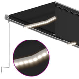 Automatic Awning with Blind&LED&Wind Sensor 3x2,5m Anthracite - Top-Down View