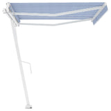Freestanding Automatic Awning 400x300cm Blue/White - Top-Down View