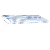 Freestanding Automatic Awning 400x300cm Blue/White - 45-Degree Angle