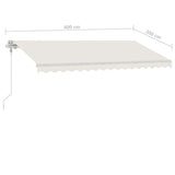 Freestanding Automatic Awning 400x300 cm Cream