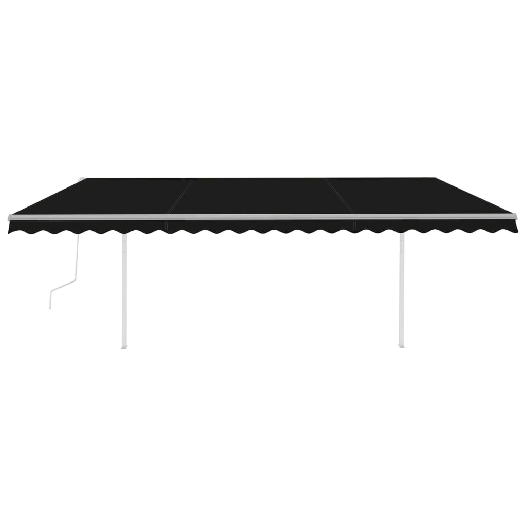 Automatic Retractable Awning with Posts 5x3 m Anthracite