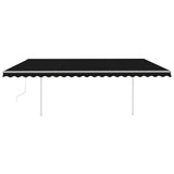 Automatic Retractable Awning with Posts 5x3 m Anthracite