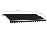 Freestanding Automatic Awning 400x350 cm Anthracite
