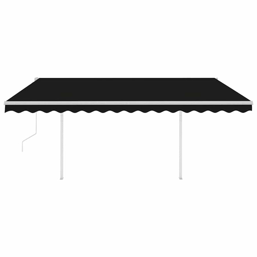Automatic Retractable Awning with Posts 4x3,5 m Anthracite