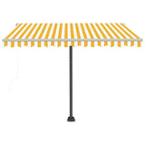Freestanding Automatic Awning 300x250cm Yellow/White - Front View