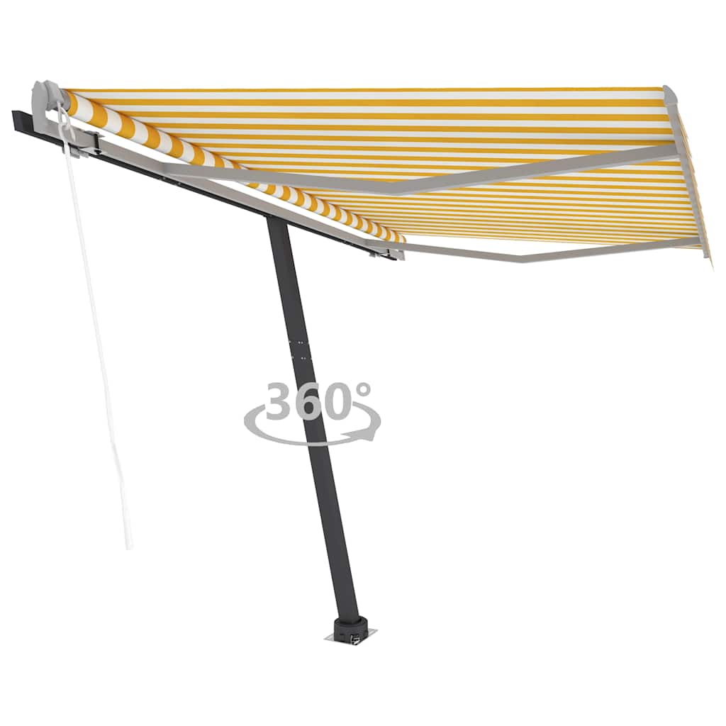 Freestanding Automatic Awning 300x250cm Yellow/White