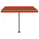 Freestanding Automatic Awning 300x250cm Orange/Brown - Front View