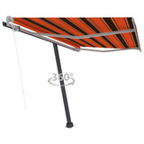 Freestanding Automatic Awning 300x250cm Orange/Brown - 45-Degree Angle