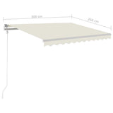 Automatic Retractable Awning with Posts 3x2,5 m Cream - Extra Image