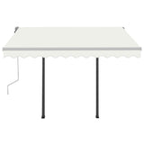 Automatic Retractable Awning with Posts 3x2,5 m Cream