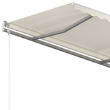 Automatic Retractable Awning with Posts 3x2,5 m Cream