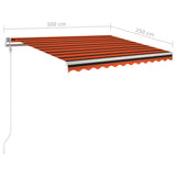 Automatic Retractable Awning with Posts 3x2.5 m Orange & Brown - Extra Image