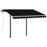Automatic Retractable Awning with Posts 3.5x2.5 m Anthracite