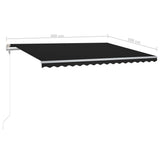 Automatic Retractable Awning with Posts 4x3 m Anthracite - Extra Image