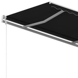 Automatic Retractable Awning with Posts 4x3 m Anthracite - Rear View