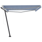 Freestanding Automatic Awning 400x300cm Blue/White - Side View