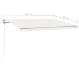 Automatic Retractable Awning with Posts 4x3 m Cream - Extra Image