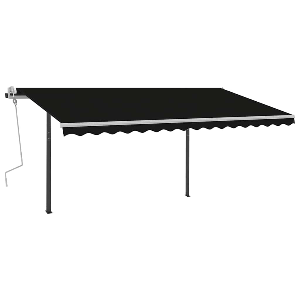 Automatic Retractable Awning with Posts 4,5x3 m Anthracite