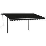 Automatic Retractable Awning with Posts 4,5x3 m Anthracite