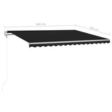 Automatic Retractable Awning with Posts 4,5x3 m Anthracite