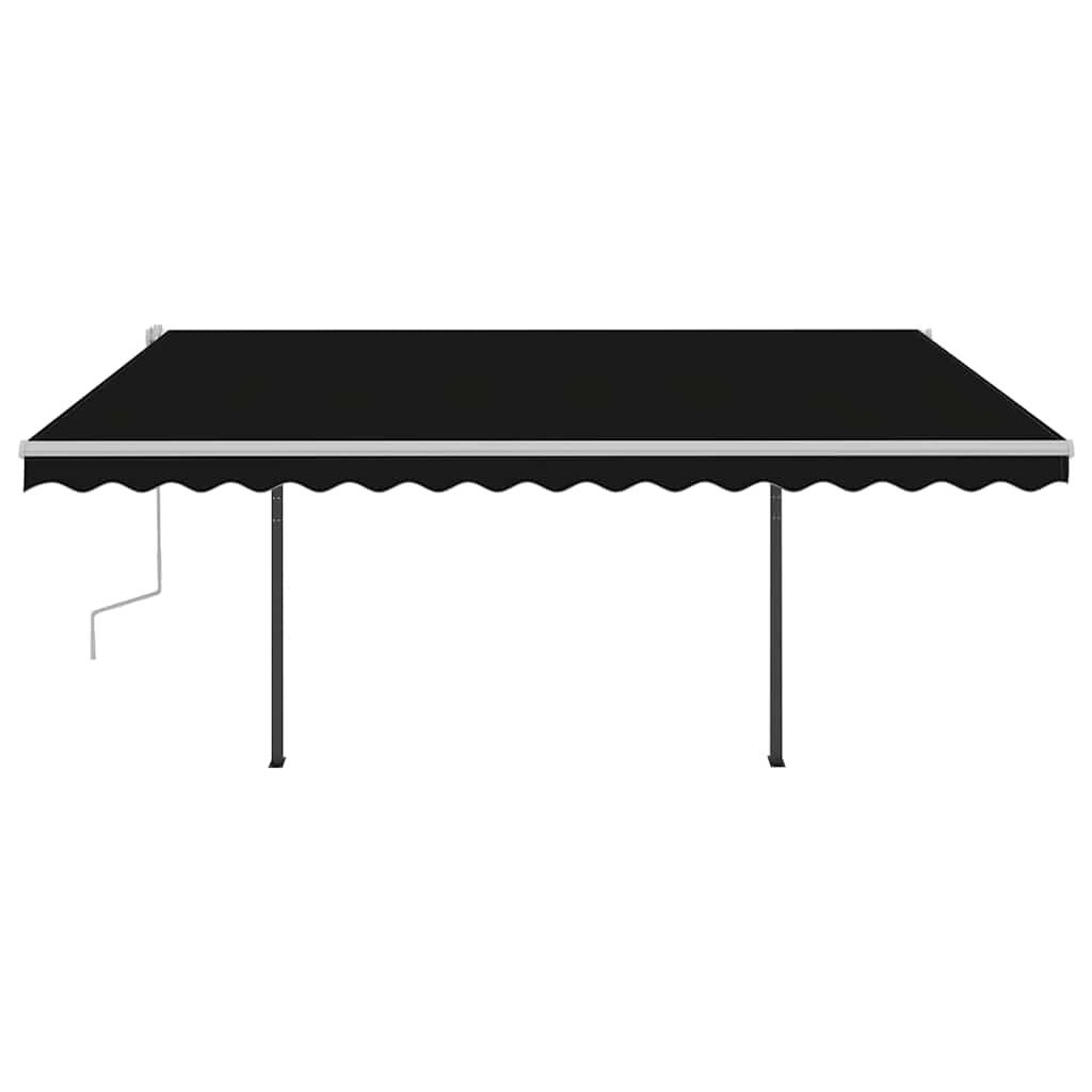 Automatic Retractable Awning with Posts 4,5x3 m Anthracite