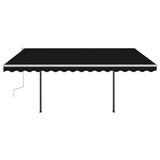 Automatic Retractable Awning with Posts 4,5x3 m Anthracite