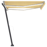 Automatic Awning with LED&Wind Sensor 300x250 cm Yellow/White