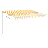 Automatic Awning with LED&Wind Sensor 300x250 cm Yellow/White