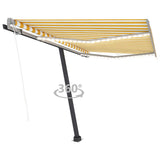 Automatic Awning with LED&Wind Sensor 300x250 cm Yellow/White