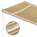 Automatic Awning with LED&Wind Sensor 300x250 cm Yellow/White