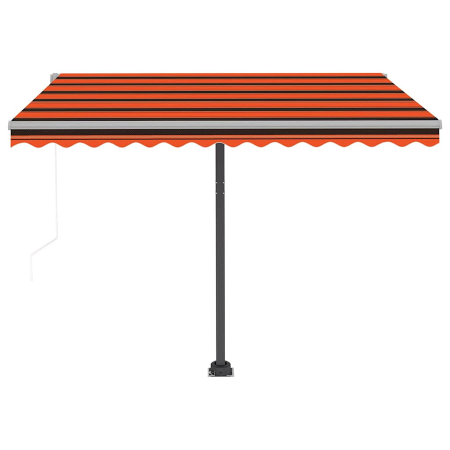 Automatic Awning with LED&Wind Sensor 300x250 cm Orange/Brown
