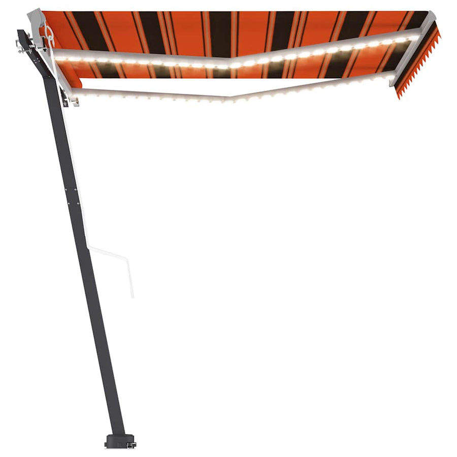 Automatic Awning with LED&Wind Sensor 300x250 cm Orange/Brown