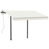 Automatic Awning with LED & Wind Sensor 3x2.5 m Cream