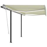 Automatic Awning with LED & Wind Sensor 3x2.5 m Cream