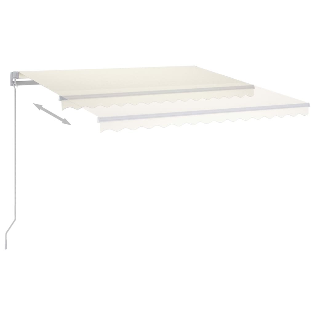 Automatic Awning with LED & Wind Sensor 3x2.5 m Cream