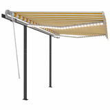 Automatic Awning with LED & Wind Sensor 3x2,5 m Yellow & White