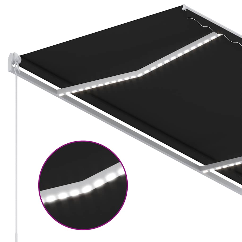 Automatic Awning with LED & Wind Sensor 3x2,5 m Anthracite