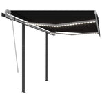 Automatic Awning with LED & Wind Sensor 3,5x2,5 m Anthracite