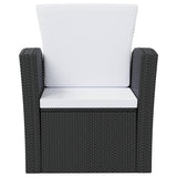 16 Piece Garden Lounge Set with Cushions Poly Rattan Black