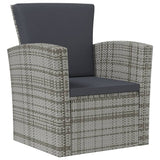 16 Piece Garden Lounge Set with Cushions Poly Rattan Grey
