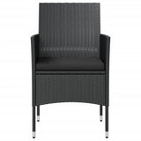 16 Piece Garden Lounge Set with Cushions Poly Rattan Black