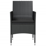 16 Piece Garden Lounge Set with Cushions Poly Rattan Black - Close-Up Angle